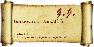 Gerbovics Január névjegykártya